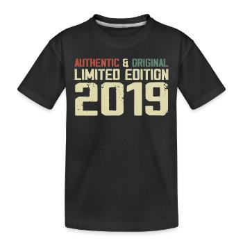 2019 Geburtstagsgeschenk 2019 Jahrgang 2019 Retro - Kinder Premium Bio T-Shirt - Schwarz - Vorne