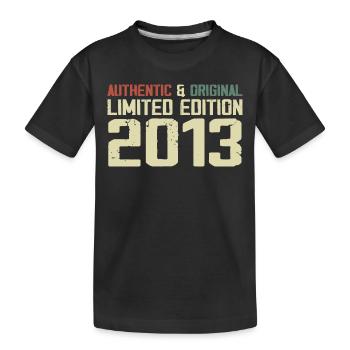 2013 Geburtstagsgeschenk 2013 Jahrgang 2013 Retro - Kinder Premium Bio T-Shirt - Schwarz - Vorne