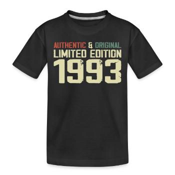 1993 Geburtstagsgeschenk 1993 Jahrgang 1993 Retro - Kinder Premium Bio T-Shirt - Schwarz - Vorne