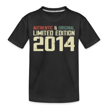 2014 Geburtstagsgeschenk 2014 Jahrgang 2014 Retro - Kinder Premium Bio T-Shirt - Schwarz - Vorne