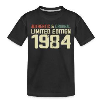 1984 Geburtstagsgeschenk 1984 Jahrgang 1984 Retro - Kinder Premium Bio T-Shirt - Schwarz - Vorne