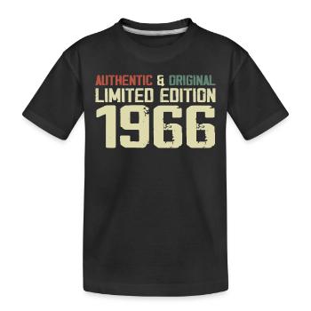 1966 Geburtstagsgeschenk 1966 Jahrgang 1966 Retro - Kinder Premium Bio T-Shirt - Schwarz - Vorne