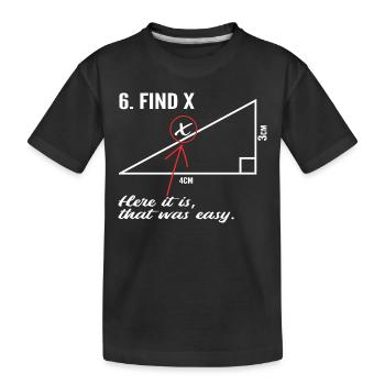 Suchen x - Kinder Premium Bio T-Shirt - Schwarz - Vorne
