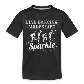 Danse en ligne Danseur Cadeau de musique country - T-shirt bio Premium Enfant - noir - Devant