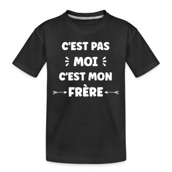 C'est pas moi c'est mon frère - T-shirt bio Premium Enfant - noir - Devant