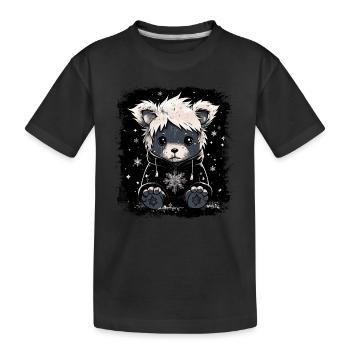 Cute Emo Teddy Bear - Kids' Premium Organic T-Shirt - black - Front