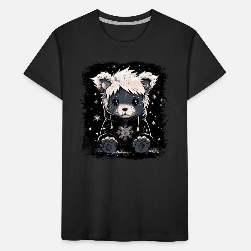 Cute Emo Teddy Bear Kids' Premium Organic T-Shirt