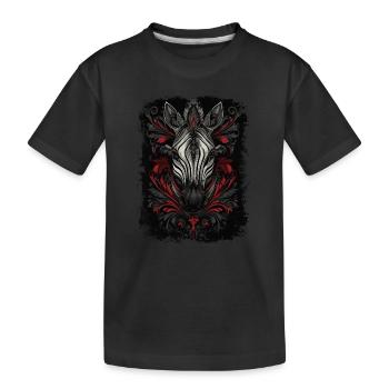 Zebra - Kids' Premium Organic T-Shirt - black - Front