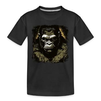 Gorilla - Kinder Premium Bio T-Shirt - Schwarz - Vorne
