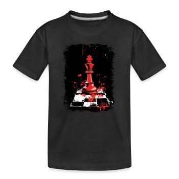 Chess piece king - Kids' Premium Organic T-Shirt - black - Front