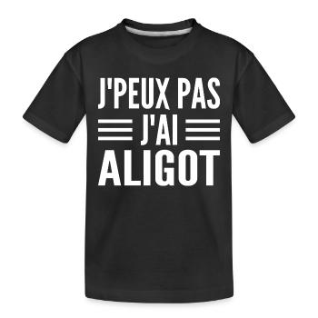 Aligot région de france Aveyron - T-shirt bio Premium Enfant - noir - Devant
