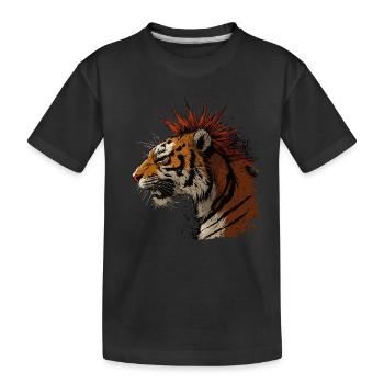 Tigerpunk - Kinder Premium Bio T-Shirt - Schwarz - Vorne