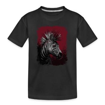 Zebra Punk - Kinder Premium Bio T-Shirt - Schwarz - Vorne