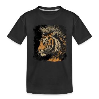 Tigerpunk - Kinder Premium Bio T-Shirt - Schwarz - Vorne