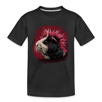 Guinea Pig Punk - Kids' Premium Organic T-Shirt - black - Front