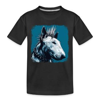 Punkrock Bullterrier - Kinder Premium Bio T-Shirt - Schwarz - Vorne