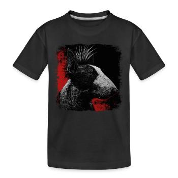 Punkrock Bullterrier - Kinder Premium Bio T-Shirt - Schwarz - Vorne
