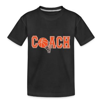 Basket-ball - Coach - T-shirt bio Premium Enfant - noir - Devant