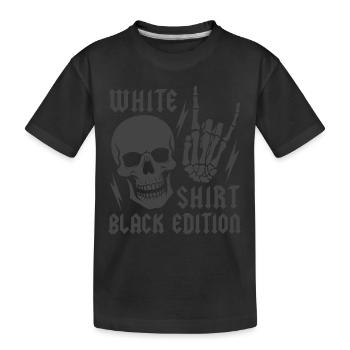 White Shirt Black Edition - Kinder Premium Bio T-Shirt - Schwarz - Vorne