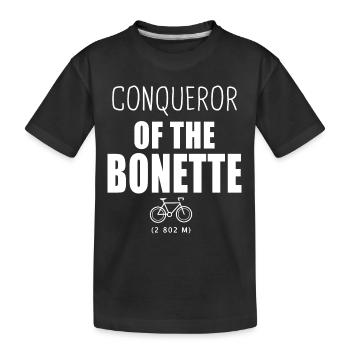 Eroberer der Bonette Radsport-Alpes - Kinder Premium Bio T-Shirt - Schwarz - Vorne