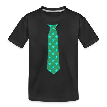 Krawatte Sterne mint gruen - Kinder Premium Bio T-Shirt - Schwarz - Vorne
