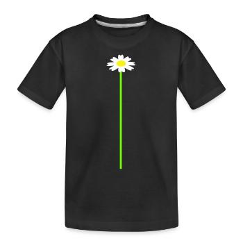 Small Marguerite Flower White Decorative Beautiful Nature - Kids' Premium Organic T-Shirt - black - Front
