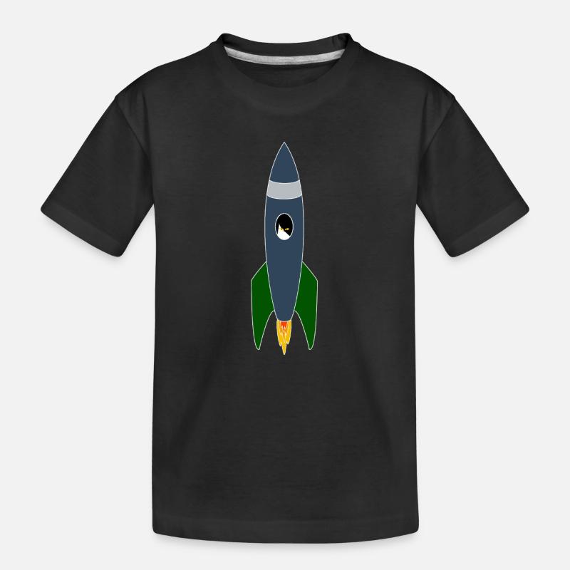 Chat dans l’espace - T-shirt bio Premium Enfant - noir