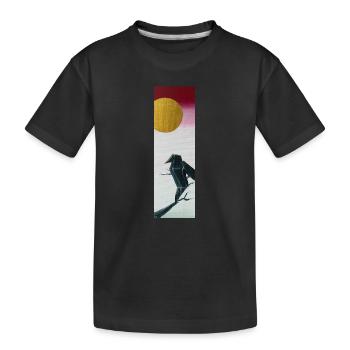Origami-Rabe - Kinder Premium Bio T-Shirt - Schwarz - Vorne