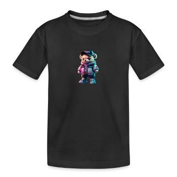 Teddy - Kids' Premium Organic T-Shirt - black - Front