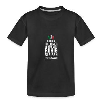 Italien Italiener Vaffanculo - Kinder Premium Bio T-Shirt - Schwarz - Vorne