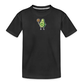 Lustige Avocado basketball Basketballspieler Keto - Kinder Premium Bio T-Shirt - Schwarz - Vorne