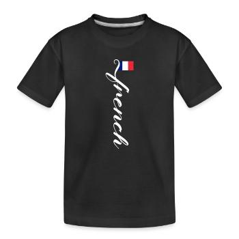 Frankreich - Kinder Premium Bio T-Shirt - Schwarz - Vorne
