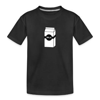 Milch - Milk - Kinder Premium Bio T-Shirt - Schwarz - Vorne