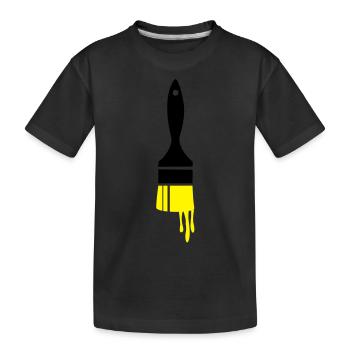 gouttes de peinture pinceau - T-shirt bio Premium Enfant - noir - Devant