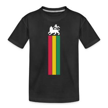 Reggae Musik Rastafari Jamaika - Kinder Premium Bio T-Shirt - Schwarz - Vorne