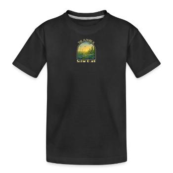 Solar-Punk-Stadt - Kinder Premium Bio T-Shirt - Schwarz - Vorne