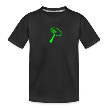 Badminton - Kinder Premium Bio T-Shirt - Schwarz - Vorne
