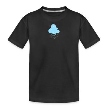 Nuage Pastel Coeurs Douche - T-shirt bio Premium Enfant - noir - Devant