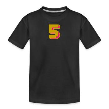 5. 5 JAHRE. 5. JUBILÄUM. 5-JÄHRIGES JUBILÄUM - Kinder Premium Bio T-Shirt - Schwarz - Vorne