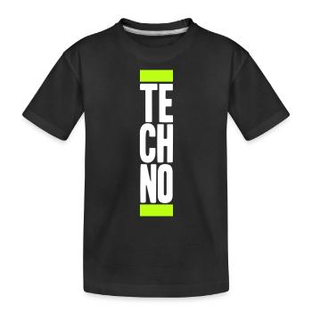 Techno Love Citation Dire Musique Fête Célébrer Logo - T-shirt bio Premium Enfant - noir - Devant