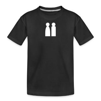 Minimalist Pair | Man & Woman Silhouette - Kids' Premium Organic T-Shirt - black - Front