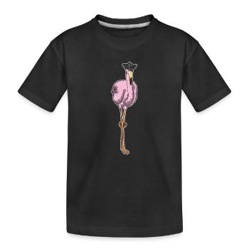 Jambe en bois de Flamingo Pirate - T-shirt bio Premium Enfant - noir - Devant