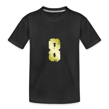 8 Number Vintage - Kids' Premium Organic T-Shirt - black - Front