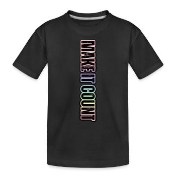 Chaque instant compte – inscription au pastel - T-shirt bio Premium Enfant - noir - Devant