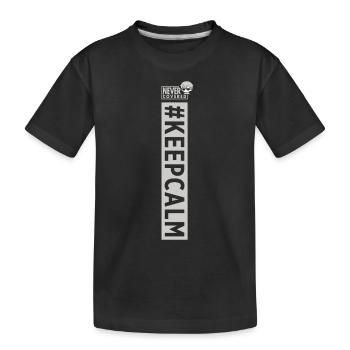Hashtag #KEEPCALM - Kids' Premium Organic T-Shirt - black - Front