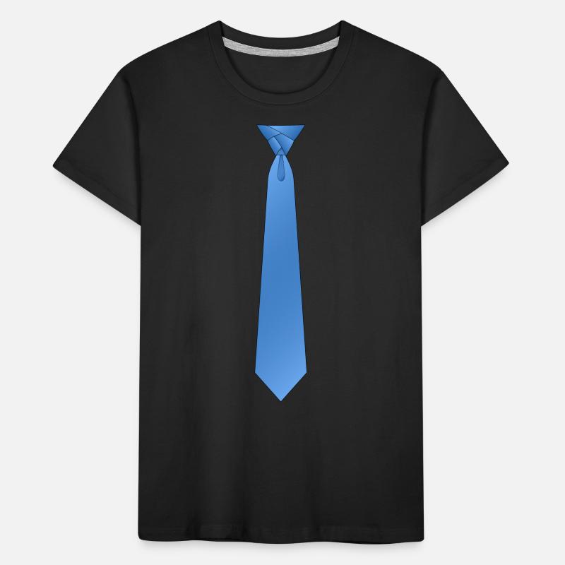 Eldregde cravate bleue T-shirt bio Premium Enfant