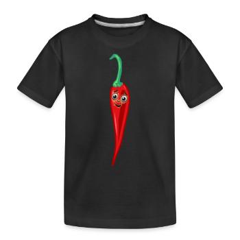Piment pepperoni chefs de cuisine chef - T-shirt bio Premium Enfant - noir - Devant
