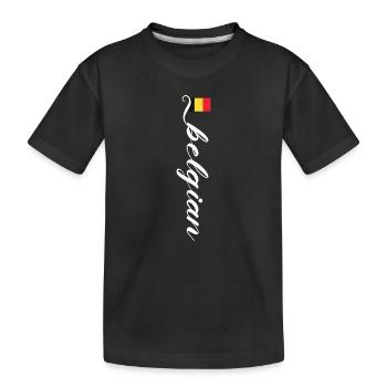 Belgien - Kinder Premium Bio T-Shirt - Schwarz - Vorne