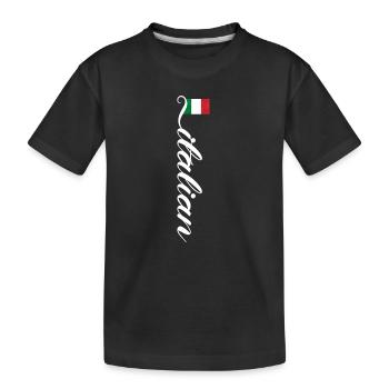 Italy - Kids' Premium Organic T-Shirt - black - Front