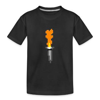 torch MS-DOS game retro Prince of Persia - Kids' Premium Organic T-Shirt - black - Front